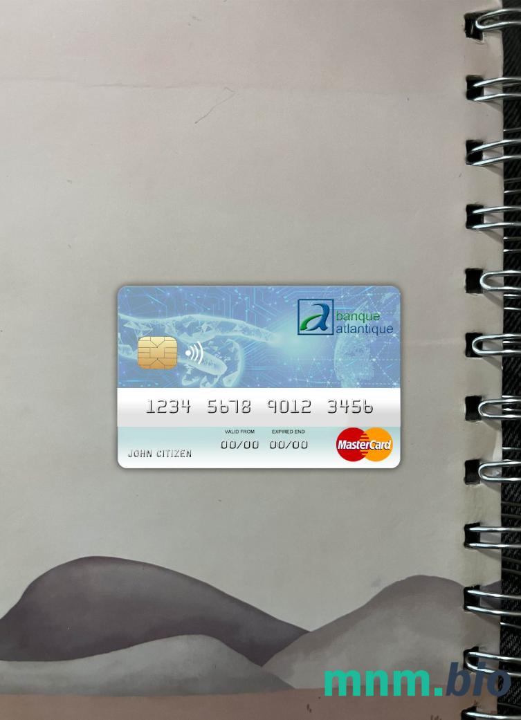 Benin Atlantique bank wygląd zdjęcia mastercard skan PSD + zdjęcie